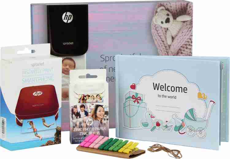 HP Sprocket Select Portable Instant Photo Printer for Android and iOS  devices (Eclipse) Starter Bundle