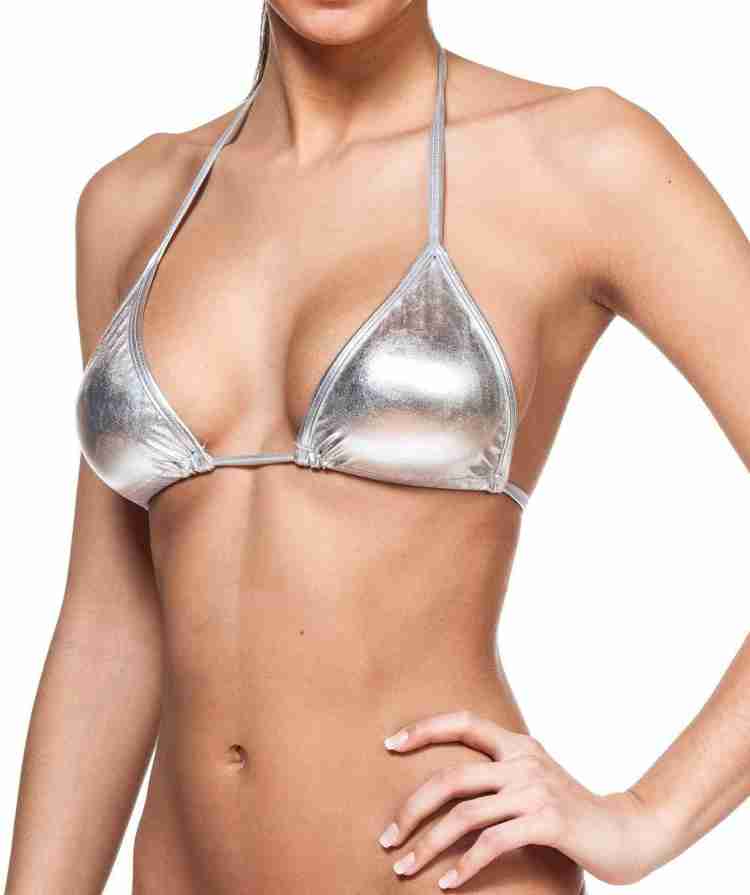 Buy ZXS STYLE Women Silver Metallic Bikini Bra Panty Lingerie Set Online at  Best Prices in India - JioMart.