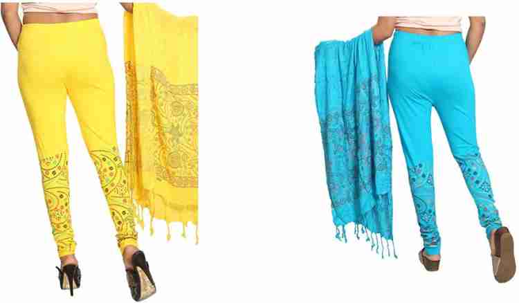 Outerwear Women Churidar Dupatta Set - Buy Yellow Outerwear Women Churidar  Dupatta Set Online at Best Prices in India
