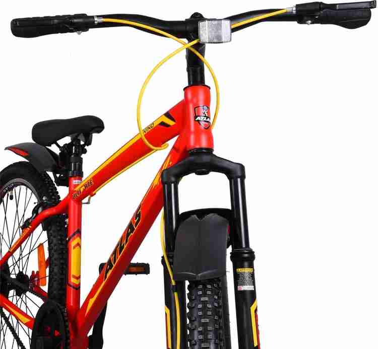 ATLAS Wind Front Suspesion Disc Brake Bike For Adults Red Yellow 27.5 T Mountain Cycle Price in India Buy ATLAS Wind Front Suspesion Disc Brake Bike For Adults Red Yellow 27.5 T Mountain