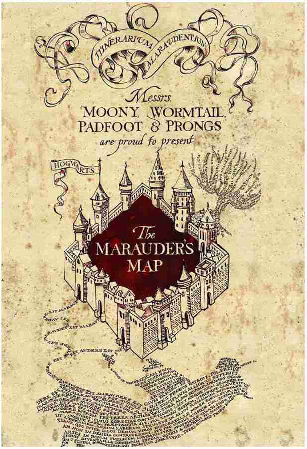 Harry Potter Marauders Map In Kraft Paper ~ Large ~ 72 cm x 26 cm Paper  Print - Maps posters in India - Buy art, film, design, movie, music, nature  and educational paintings/wallpapers at