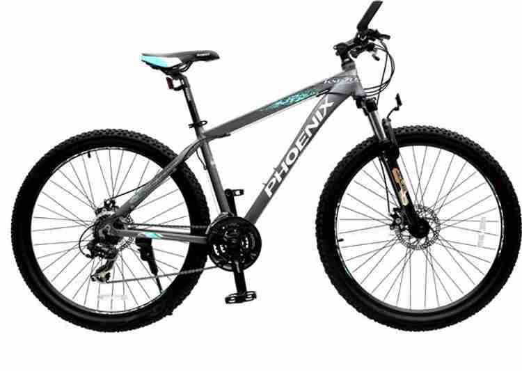 PHOENIX Mtb Kx670 Grey 26 T Mountain Hardtail Cycle Price in India Buy PHOENIX Mtb Kx670 Grey 26 T Mountain Hardtail Cycle online at Flipkart