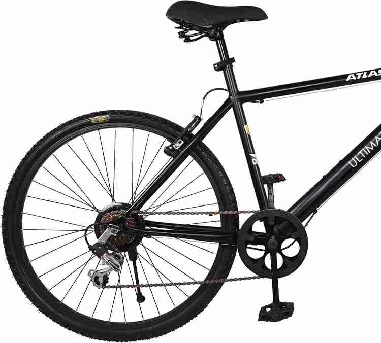 ATLAS Ultimate City Bike For Adults Black 26 T Mountain Cycle
