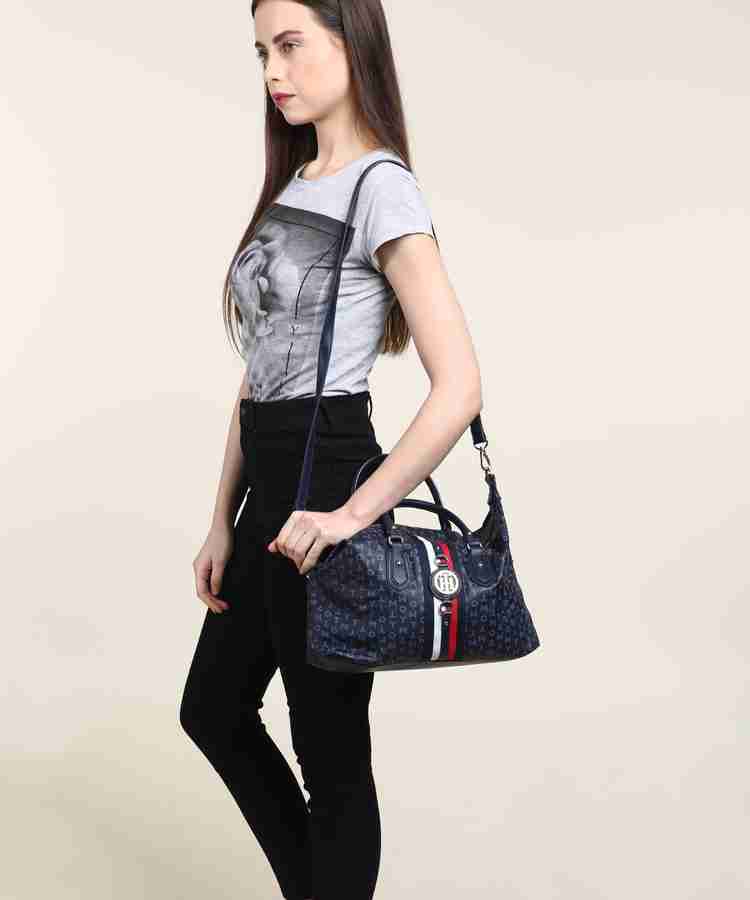 TOMMY HILFIGER Blue Sling Bag JADEN CV SATCHEL COATED LOGO CANVAS NAVY VINTAGE INDIGO Price in India Flipkart