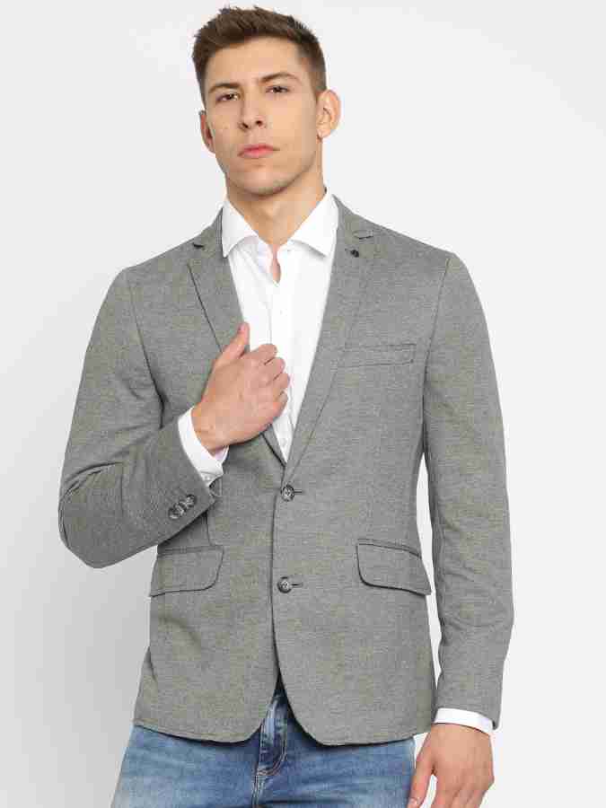 JACK JONES Solid Casual Men Blazer Buy GREY JACK JONES Solid Casual Men Blazer Online at Best Prices in India Flipkart