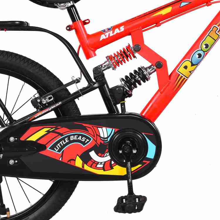 ATLAS Little beast Triple Shox Bike For Kids Of Age 5 8 Yrs Red 20 T Mountain Cycle Price in India Buy ATLAS Little beast Triple Shox Bike For Kids Of Age