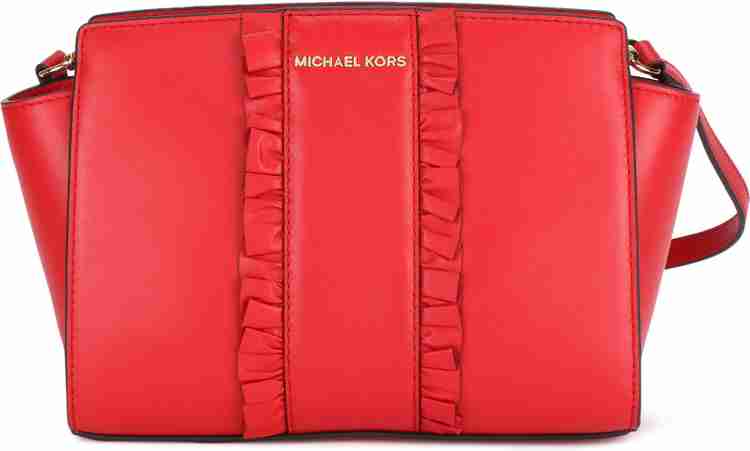 Michael kors 2025 red sling bag