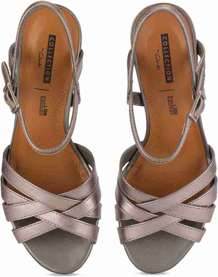 CLARKS Adriel Wavy Pewter Leather Women Heels Buy Pewter Color CLARKS Adriel Wavy Pewter Leather Women Heels Online at Best Price Shop Online for Footwears in India Flipkart