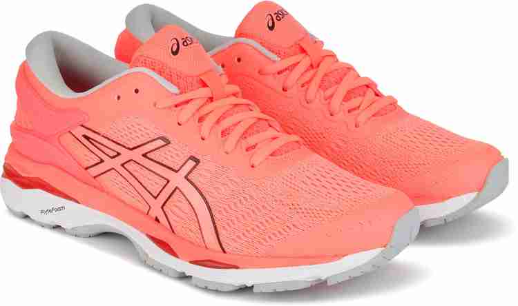 Asics GEL KAYANO 24 Running Shoes For Women Buy FLASH CORAL BLACK WHITE Color Asics GEL KAYANO 24 Running Shoes For Women Online at Best Price Shop Online for Footwears in India Flipkart