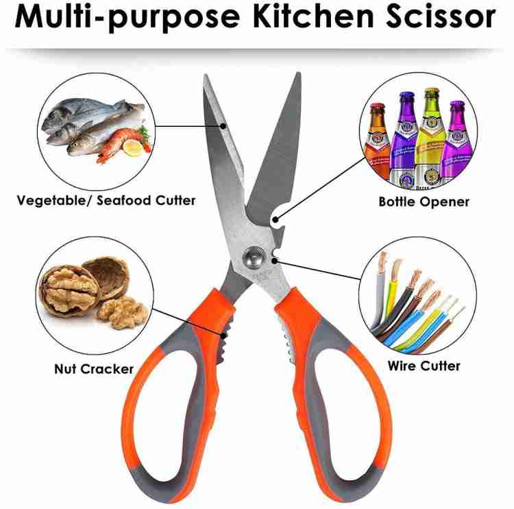 Gifteniaa Kitchen Scissor with Shears for Vegetable Cutting, Fish Cutting  etc. Stainless Steel All-Purpose Scissor Price in India - Buy Gifteniaa  Kitchen Scissor with Shears for Vegetable Cutting, Fish Cutting etc.  Stainless