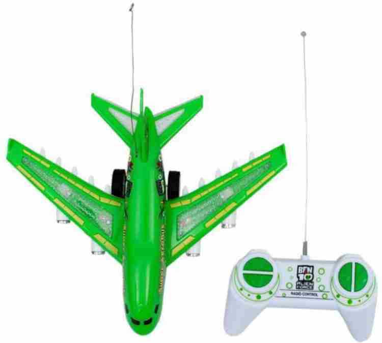 ToyGalaxy Remote control Ben 10 Aeroplane With 3D Lights And Sound