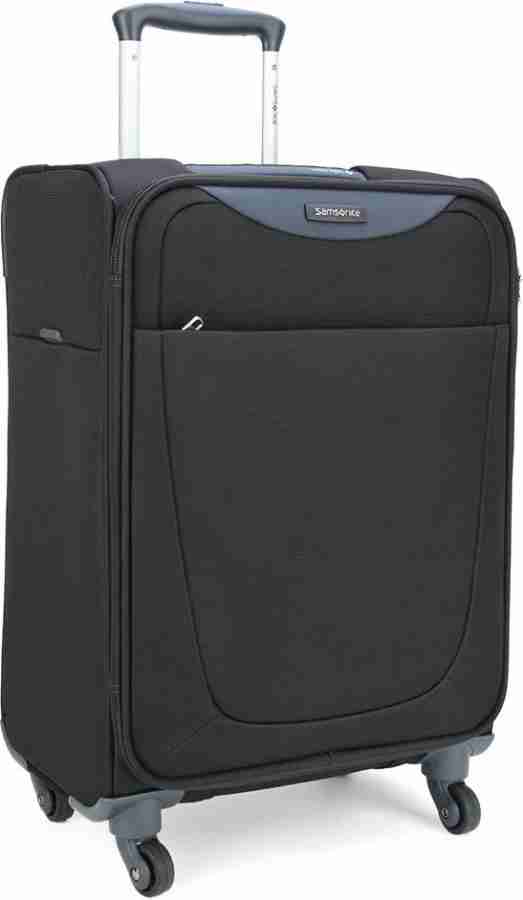 SAMSONITE BASE JET SPINNER 55CM BLACK Cabin Suitcase 4 Wheels 22 inch