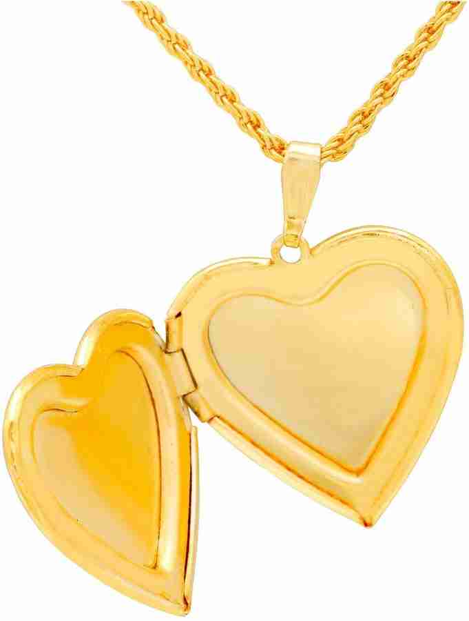 memoir Heart Shaped Forever Yours Photo Insertable Locket Gold