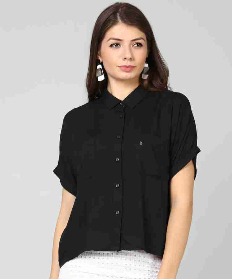 LEVI S Women Solid Casual Black Shirt Buy LEVI S Women Solid Casual Black Shirt Online at Best Prices in India Flipkart