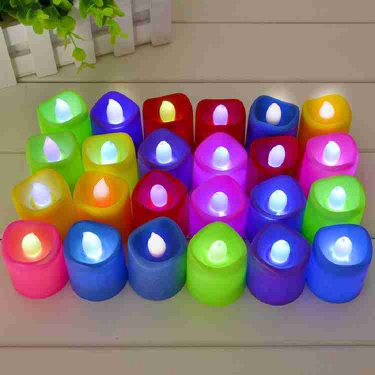 ACM 24pcs Colorful LED Smokeless Candles Candle