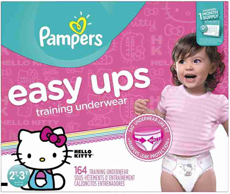 Pampers Easy Ups Disposable Training Underwear Girls Size 2T-3T (Size 4),  164 Count - M - Buy 164 Pampers Tape Diapers