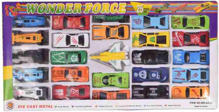 KIDZIAN Toys Combo 25 25 metal plastic car sets total 50 cars