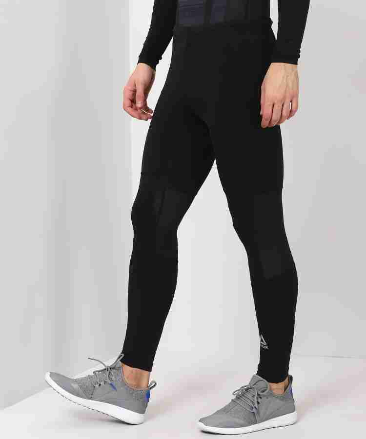 REEBOK Solid Men Black Tights - Buy REEBOK Solid Men Black Tights Online at  Best Prices in India