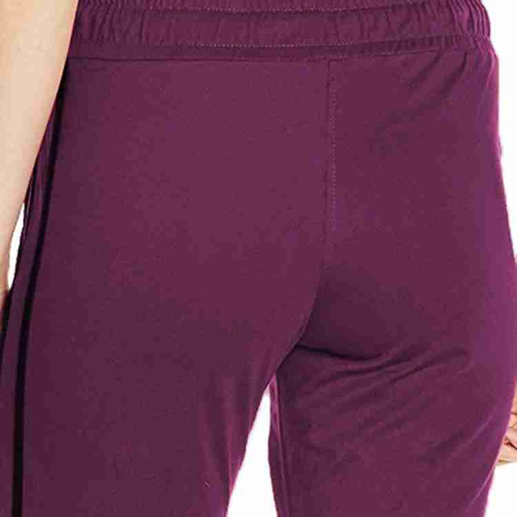 Lyra Solid Women Purple Track Pants