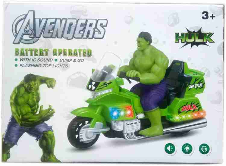 IndusBay Avengers HULK Bike Toy Light and Music Action Toy for