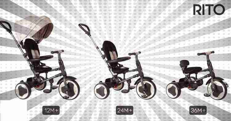 Foldable tricycle stroller top