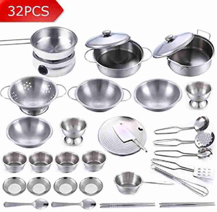 Steel kitchen best sale set toy online