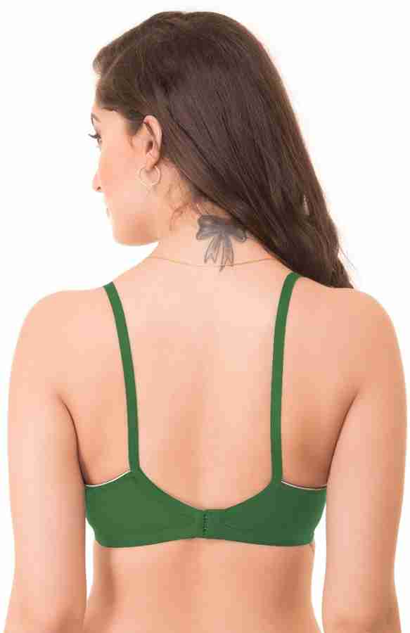 Boldline Olive Green Color Moulded Silver Piping With Zlace Bra For Women  Women Full Coverage Lightly Padded Bra - Buy Boldline Olive Green Color  Moulded Silver Piping With Zlace Bra For Women