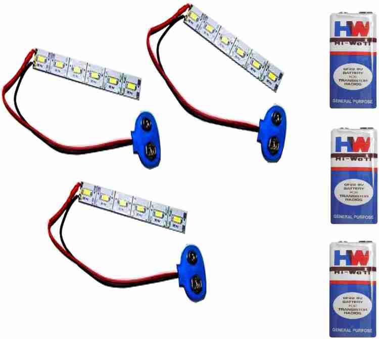 TechWiz 9 Piece of 9v Battery with SMD LED Light strip Price in