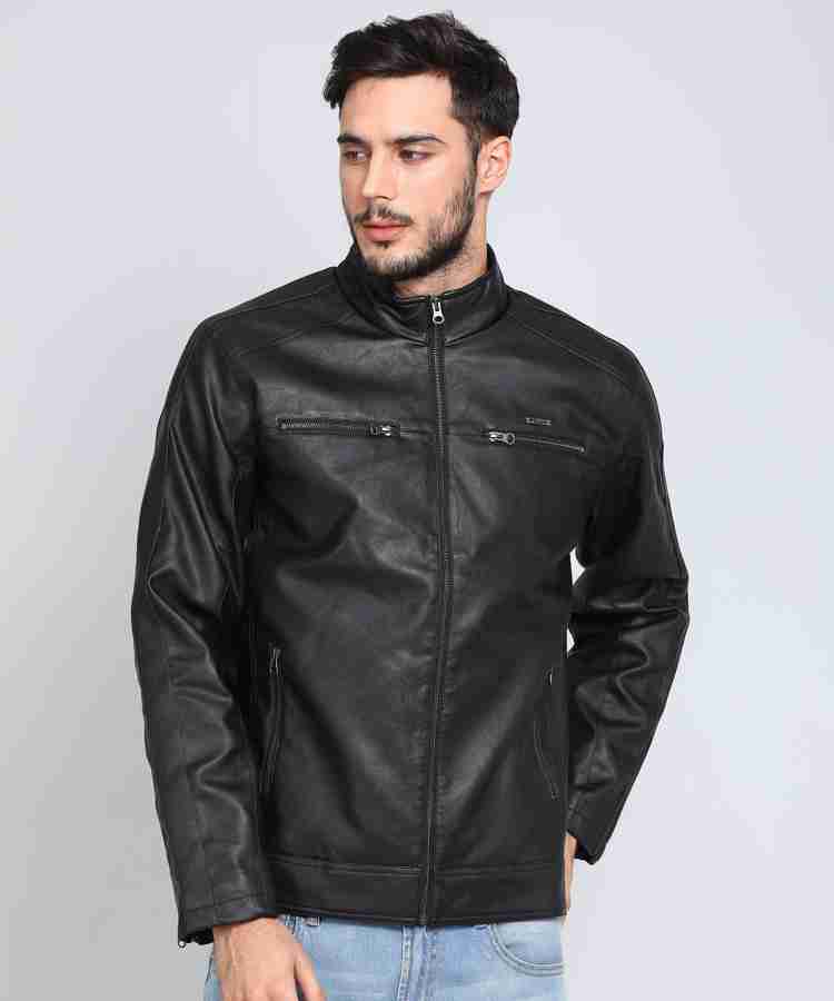French connection mens leather jacket top