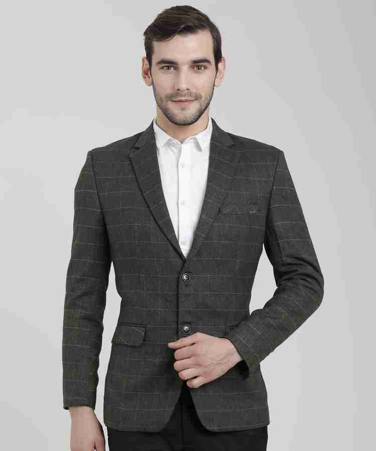 NUMERO UNO Checkered Single Breasted Party Men Blazer