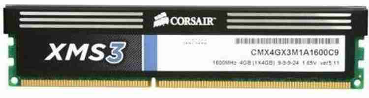Corsair Dominator DDR3 4 GB Quad Channel PC CMX4GX3M1A1600C9 XMS3 4GB Corsair Flipkart