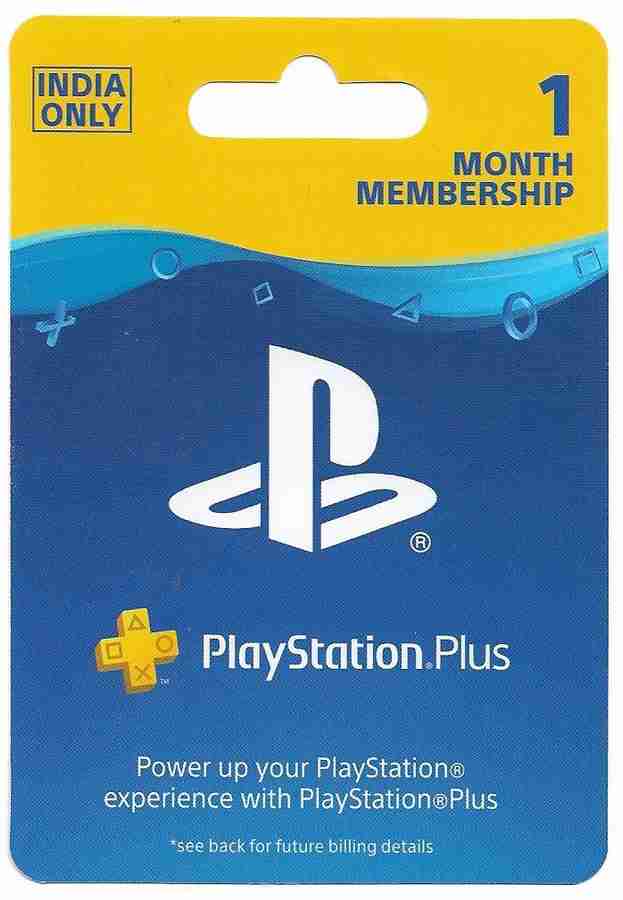 PlayStation Plus 1 Month Membership India Price in India Buy PlayStation Plus 1 Month Membership India online at Flipkart