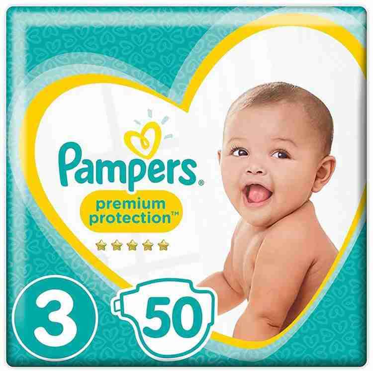 Pampers Premium Protection Diapers Size 3 50Pc 6 10Kg S M