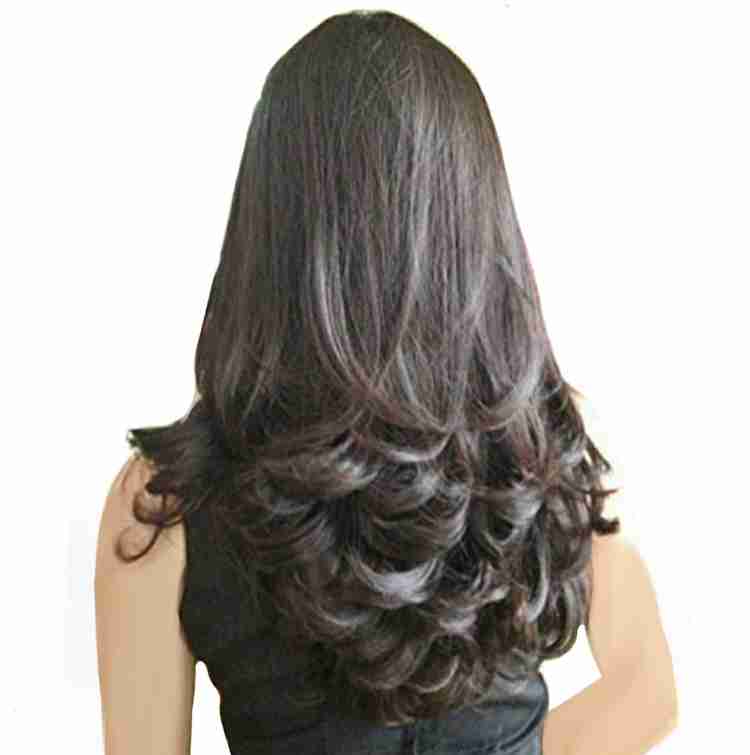 Alizz feather cut half Head hair wig volumizer Hair Extension Price in India Buy Alizz feather cut half Head hair wig volumizer Hair Extension online at Flipkart