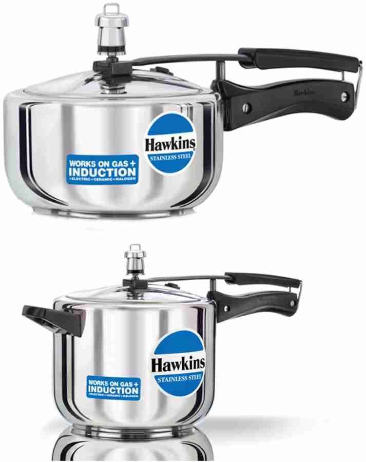 Hawkins stainless steel store pressure cooker combo