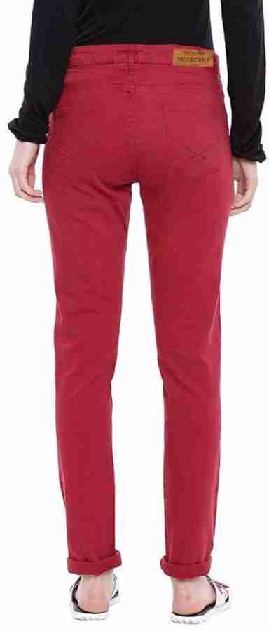 BURBERRY LONDON Slim Men Maroon Jeans Buy BURBERRY LONDON Slim Men Maroon Jeans Online at Best Prices in India Flipkart