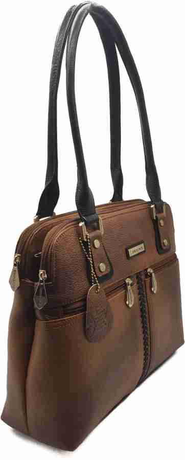 Buy Eminence Women Black Brown Shoulder Bag BLACK TAN Online Best Price in India Flipkart