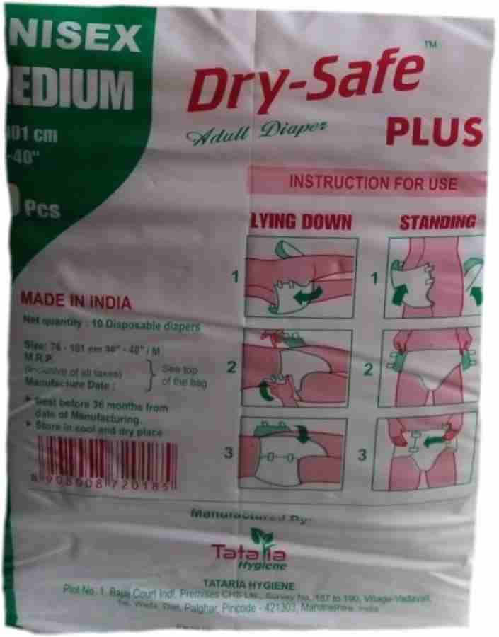 dry safe plus diaper Adult Diapers - M - Buy 10 dry safe plus cotton inner  wear Adult Diapers for babies weighing < 150 Kg