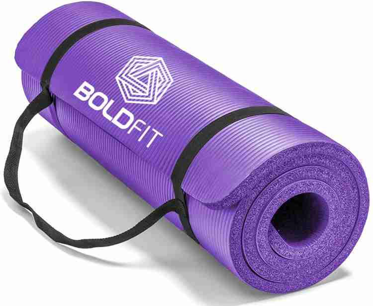BOLDFIT 1/2-Inch Extra-Thick Yoga and Exercise Mat with Carrying Strap ()  Black 12 mm Yoga Mat - Buy BOLDFIT 1/2-Inch Extra-Thick Yoga and Exercise  Mat with Carrying Strap () Black 12 mm