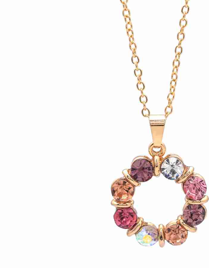 Jewelz Colorful stone pendant with a gold chain Metal Necklace Price in  India - Buy Jewelz Colorful stone pendant with a gold chain Metal Necklace  Online at Best Prices in India