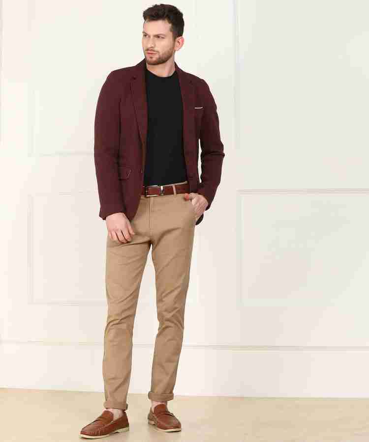 burgundy blazer with jeans