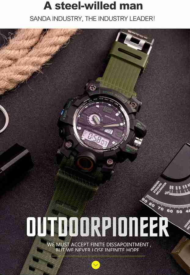 Sanda 742 Sport Digital And Analog Watch Analog Digital Watch For Men Buy Sanda 742 Sport Digital And Analog Watch Analog Digital Watch For Men Luxury Brand Mens Sports Watches Dive