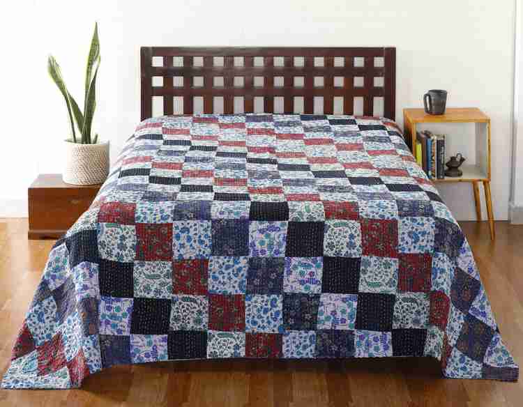 Handicraft Palace Cotton Patchwork Kantha Quilt Gudri Blanket Bed Cover AC Blanket Cotton Batting Price in India Buy Handicraft Palace Cotton Patchwork Kantha Quilt Gudri Blanket Bed Cover AC Blanket ...