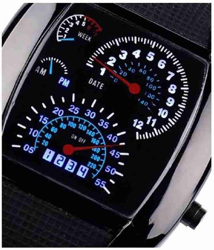 Pappi Boss Digital Watch For Men Women Buy Pappi Boss Digital Watch For Men Women Unique Stylish Fashionable Sporty Unisex Silicone Black Speedometer Led Online at Best