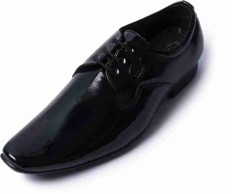 Party wear shoes black on sale shining