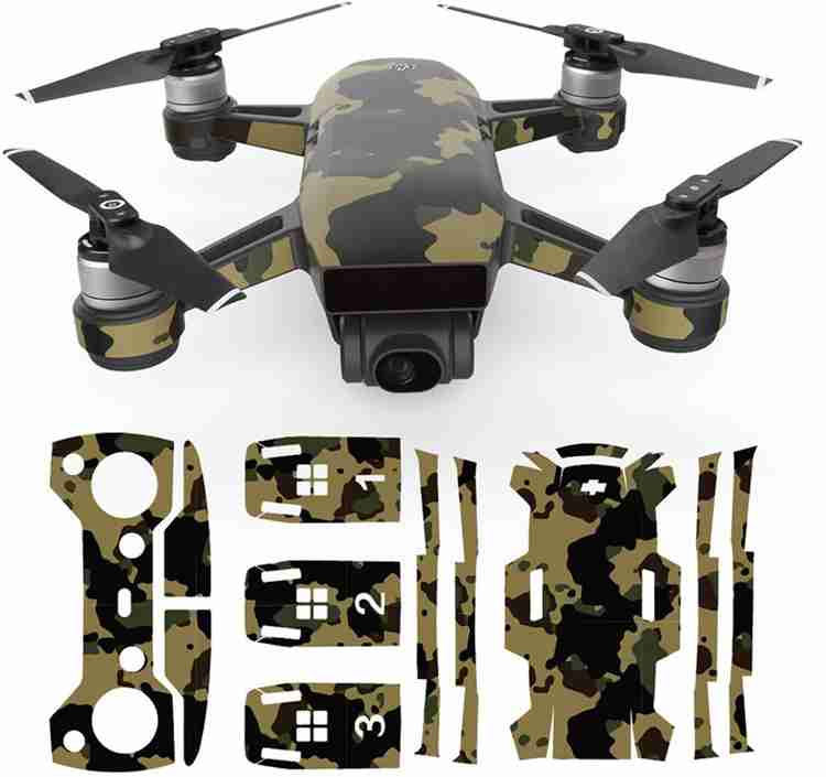 XuBa Camouflage Camera Drone Decals for DJI Spark Skin UAV PVC