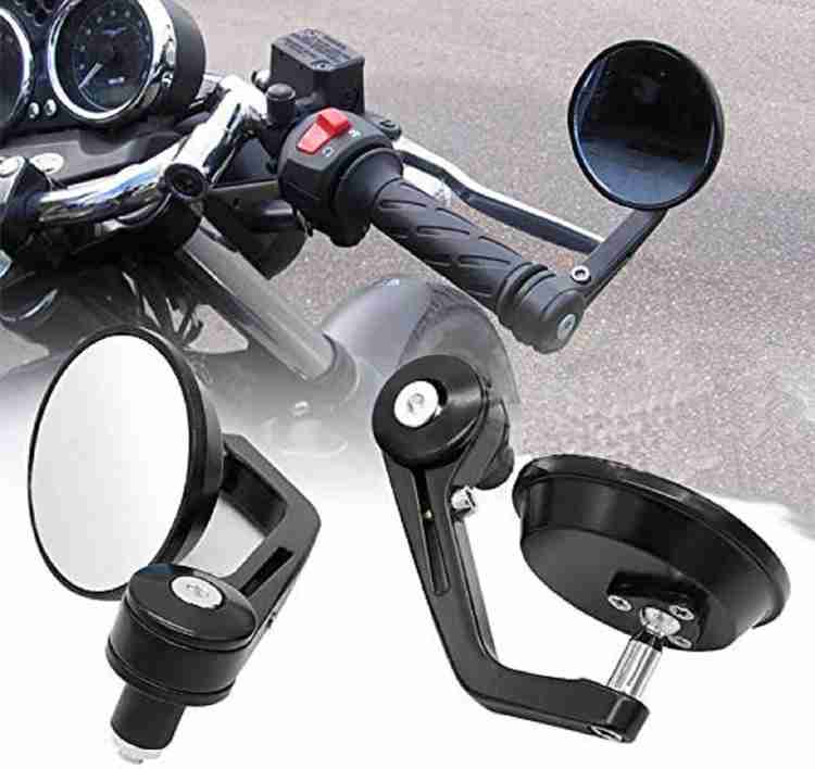 BabyGo Handle Bar End Side Mirror Rear View Round Mirror for Bikes Set of 2 Bike Mirror Adapter Price in India Buy BabyGo Handle Bar End Side Mirror Rear View Round