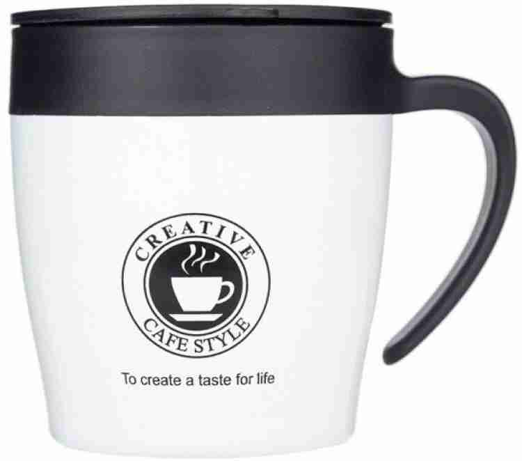 Tuelip Unique Creative Cafe Style Travel With Lid & Spoon Ingenuity Vacuum  Insulation Cup Stainless Steel Coffee Mug Price in India - Buy Tuelip  Unique Creative Cafe Style Travel With Lid 