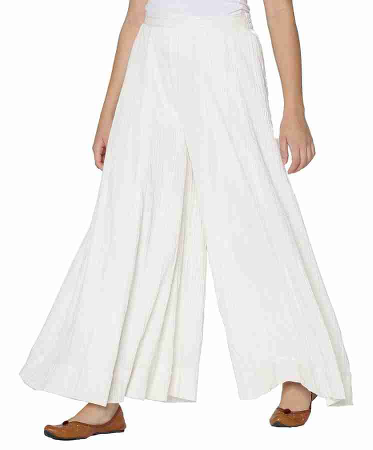 White palazzo 2024 pants flipkart
