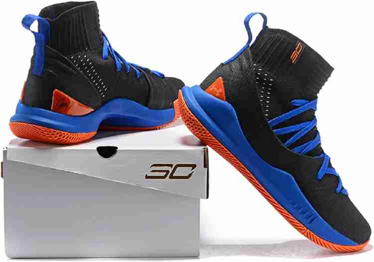 UnderArmour UA Stephen Curry 5 Black Blue Basketball Shoes For Men